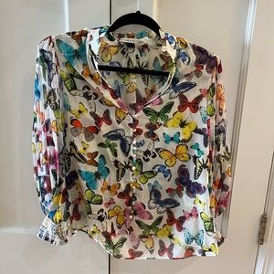 Alice & Olivia Butterflies Blouse